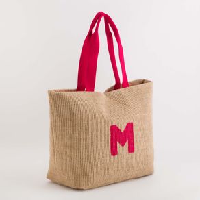 Shopping lettera M - Zante - SHOPPING, Naturale/Azalea, TAGLIA UNICA