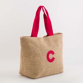 Shopping lettera C - Zante - SHOPPING, Naturale/Azalea, TAGLIA UNICA